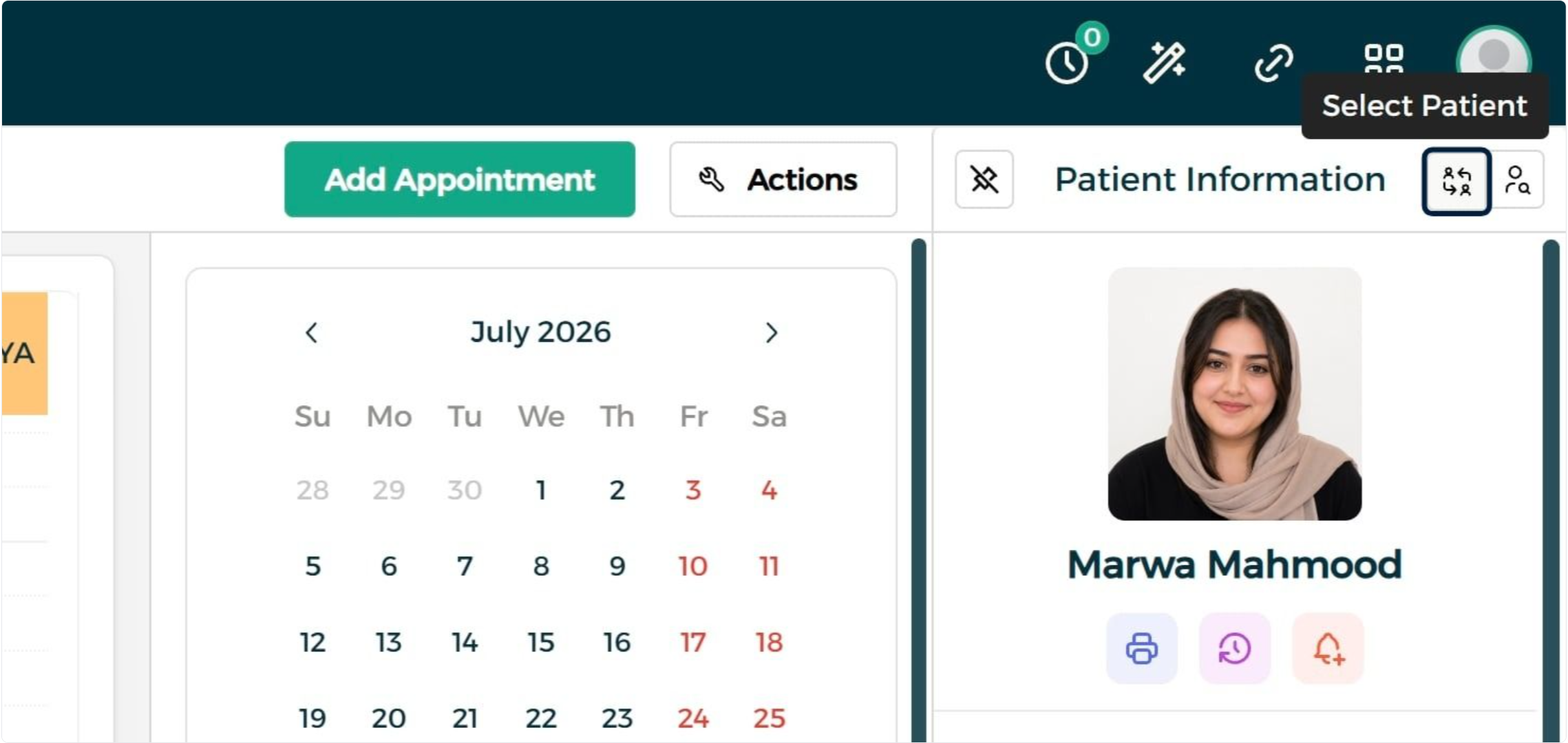 Step 2 - Select a Patient for Scheduling