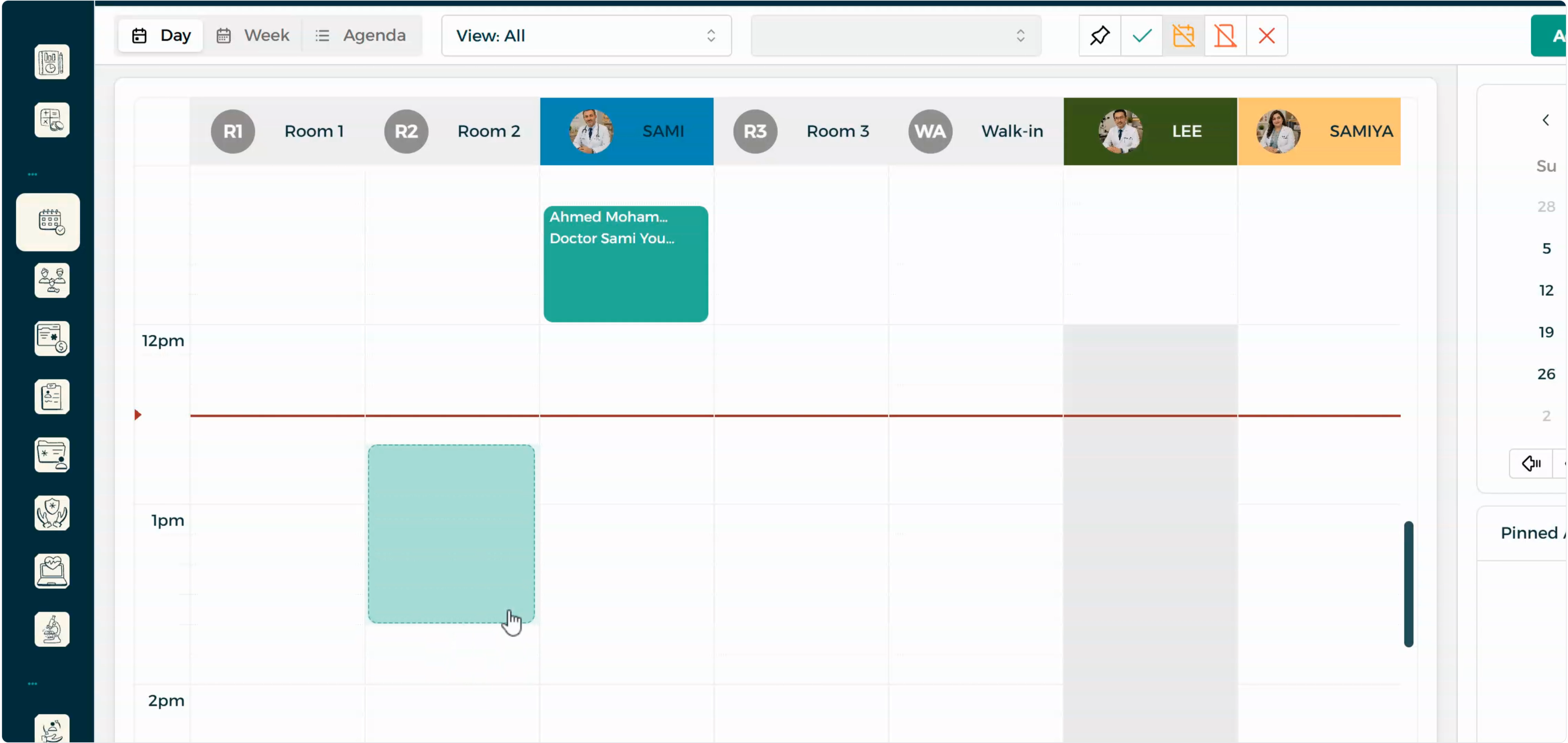 Step 6 - Click and Drag Quick Appointment