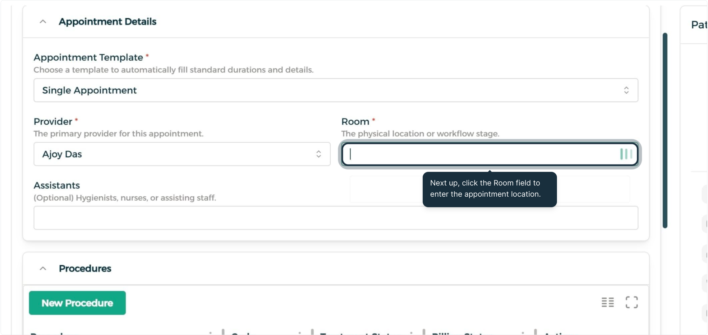 Step 9 - Select Room