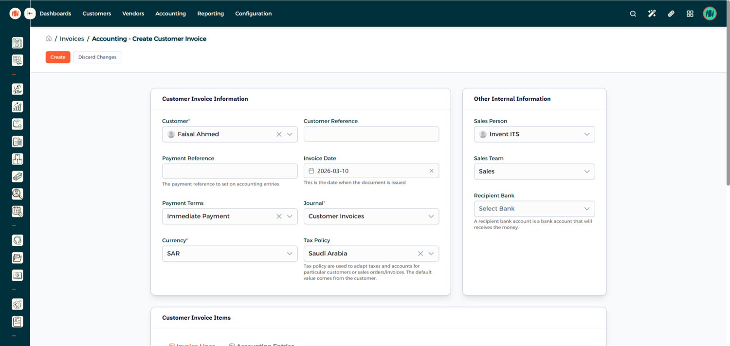 Step 2 - Add Invoice Details